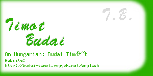 timot budai business card